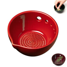 Râpe à ail et bol à herbes en céramique avec bec verseur, 12 cm
