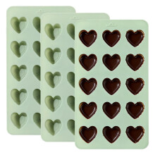 Moule à chocolat en forme de cœur en silicone (3 pièces)