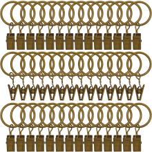 42er-Pack Metall-Gardinenclipringe, 2,5 cm Innendurchmesser, Vintage-Bronze
