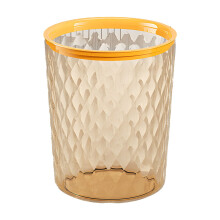 Poubelle transparente en PET 29 x 24 x 24 cm orange