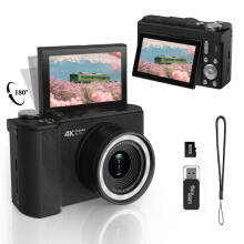 2,5K 44 MP digitalkamera med optisk zoom og 32 GB kort