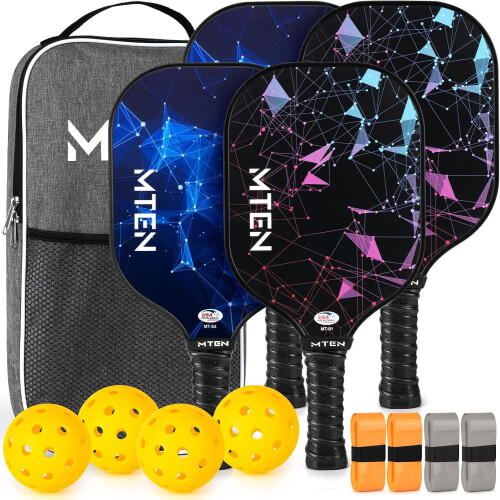 Pickleball-mailat lasikuitupintasetti 2 kpl