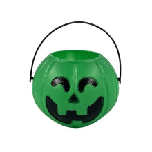 Halloween-Kürbis-Süßigkeitenglas aus grünem Kunststoff