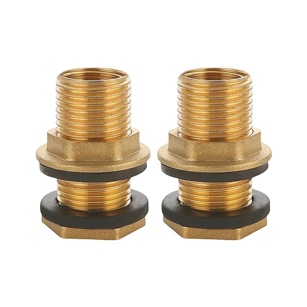 Brass Tank Bulkhead Fitting G3/8" To G1/2" (1 Or 2 Pcs) 9058772293947