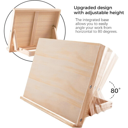 Wooden Tabletop Easel Adjustable Angle 2-Pack