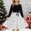 Kerstprinsessenjurk zwart 120 cm 1