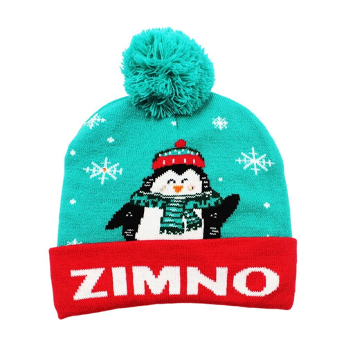 LED Christmas Knit Beanie Hat - Warm Acrylic, 3 Light Modes 1