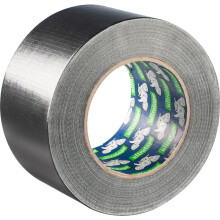 Easytear Duct Tape 72mm x 50m Black PE Coated Cloth Mesh Indoor Outdoor Metal Wood Rubber Plastic Nylon Multi Surface