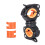 Flashlight Mount Holder with Rotation Clip Clamp 3