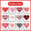 Heart Hanging Ornaments Red Pink 12Pcs 2