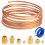 Kit de Tubos para Manômetro de Óleo de 72 Polegadas, Conjunto de Tubo de Cobre com 1/4 Polegadas X1/8 Polegadas NPT, Macho NPT de 1/8 Polegadas 1