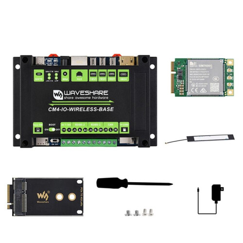 Waveshare CM4 Expansion Module+SIM7600G 4G Module Full Kit 5G/4G Expansion Board M.2/-PCIe for Raspberry Pi US Plug 1
