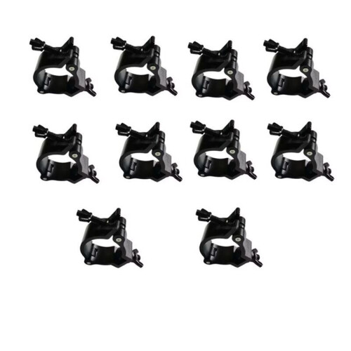10Pcs Black Truss Clamps Heavy Duty Light Hook Stage Lighting Hanging Hooks for String Lights Projector Par Lights