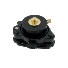 Adaptador Tribrach Negro con Plomada Óptica Giratoria de Tres Mordazas con Tornillo de 5/8" X 11 para GPS/GNSS