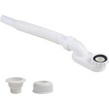 Tubo di Scarico Flessibile per Vasca da Bagno, Kit Tubo di Scarico Piatto 1 1/2 P A Basso Profilo Senza Perdite, Scarico Flessibile per Vasca da Bagno