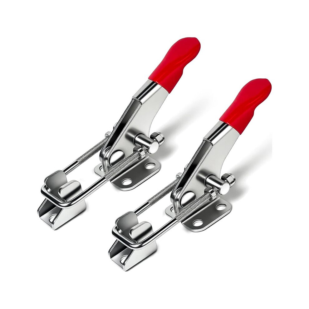 2 Pcs Toggle Adjustable 304 Stainless Steel Toggle Clamp Latches For Smoker Lid Jig Freezer Door 4712580064926