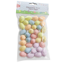 Qocolhg 40Pcs Multicolor Mini Easter Foam Eggs, Speckled Pastel Artificial Bird Eggs for Baskets, Crafts, Party Favors – Compatible with Easter