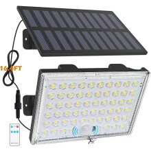 Projecteur solaire avec télécommande et détecteur de mouvement, 3500 lm, IP65