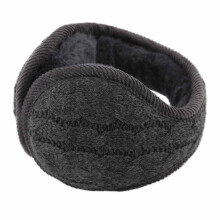 Men's Solid Color Winter Earmuffs – Warm, Durable Plush Ear Warmers Compatible with Daily Outdoor Use