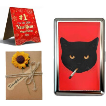 Vintage Art Deco metalkortholder med RFID-blokering