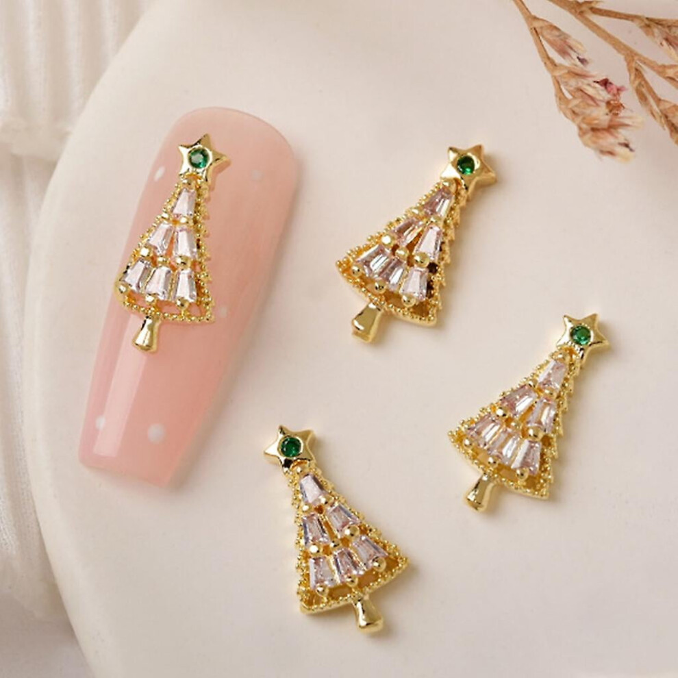 Christmas 3d Nail Charms Snowflake Nail Art Rhinestones Metal Nail Art Studs