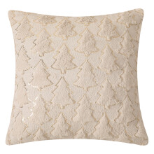 Housse de coussin sapin de Noël, polyester, 40 cm x 40 cm,