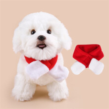 Bufanda para mascotas estilo Papá Noel en forro polar rojo – 3 tamaños