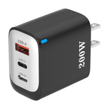 3-poorts USB-snellaadadapter USB-A + USB-C wit