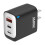 3-poorts USB-snellaadadapter – USB-A + 2x USB-C, 1