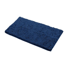Tapis de bain absorbant en peluche 50 x 80 cm bleu