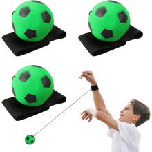 Green Wrist Return Ball with Strap, 2.36" Rubber Rebound Foam Bounce Ball on String – Compatible with Adults & Teens
