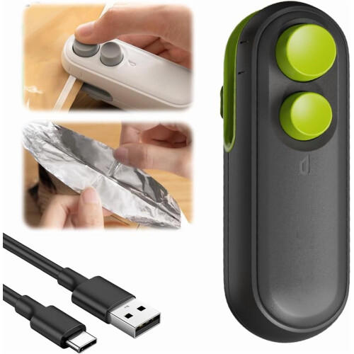 Mini folielukker med kutter for plastposer