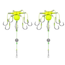Six Hook Carbon Steel Line Group Feeder Sinker Float compatible with Sharp Fishing Spring B[/