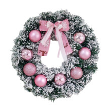 Guirlanda de flores festiva em PVC para decoração de Natal