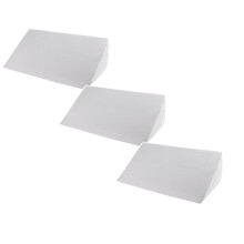 3pcs MBXMH White Orthopedic Bed Wedge Pillow Set – Multi-Level Incline for Head, Back, Knees; Aids Breathing, Circulation & Recovery