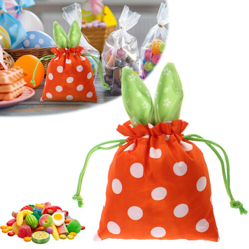 Sacs en tissu à cordon de serrage lapin de Pâques