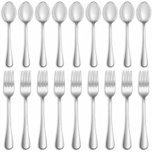 Ensemble de 16 fourchettes et cuillères en acier inoxydable