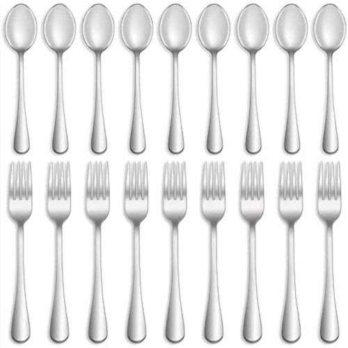 Ensemble de 16 fourchettes et cuillères en acier inoxydable