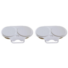 Cuiseur à œufs pour micro-ondes, plateau pocheur 6 x 4,5 pouces, 2 pièces