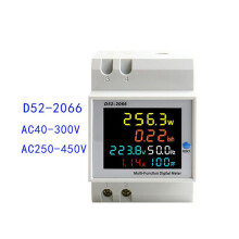 5X Din Rail AC Monitor 6IN1 40-300V 100A Voltage Current Power Factor Active KWH Electric Frequency Meter