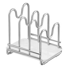 Organisateur de couvercles de casseroles avec plateau et repose-cuillère pour plaque de cuisson
