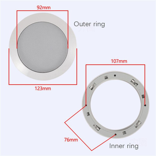 20X Ceiling Speaker Grille, 4-Inch Ceiling Embedded Audio Speaker Grille(Silver) 2
