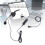 Cuffie cablate monaurali USB-A a USB-C con jack da 3,5 mm nere 6