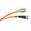 kenable OM2 Orange Fibre Optic ST SC 50 125 Duplex MM Patch LSZH Cable 1m 3