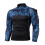 (XXL,blue)Men's Half Zip Pullover Long Sleeve Camo Army Sweatshirt 2