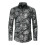 (S,Black)Men's Long-sleeved Button-down Casual Jacquard Shirt 2