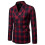 (M,red)Men's single-breasted two-button casual blazer 2