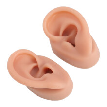 Silikon lebensnahes Ohrmodell für Piercing-Übungen & Präsentation – Dunkle Haut