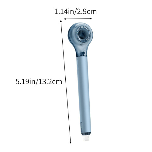 Blue Push-Pull Correction Tape Pen, 5.191.140.59 in, Compact & Ergonomic, Smooth White Tape, Durable Study Accessory 2