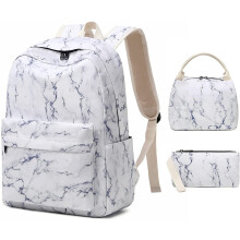 School Backpack for College,Happon 3 in 1 Student Bookbag for Teen Girls,Teen Bookbag Set with Lunch Box and Pencil Bag